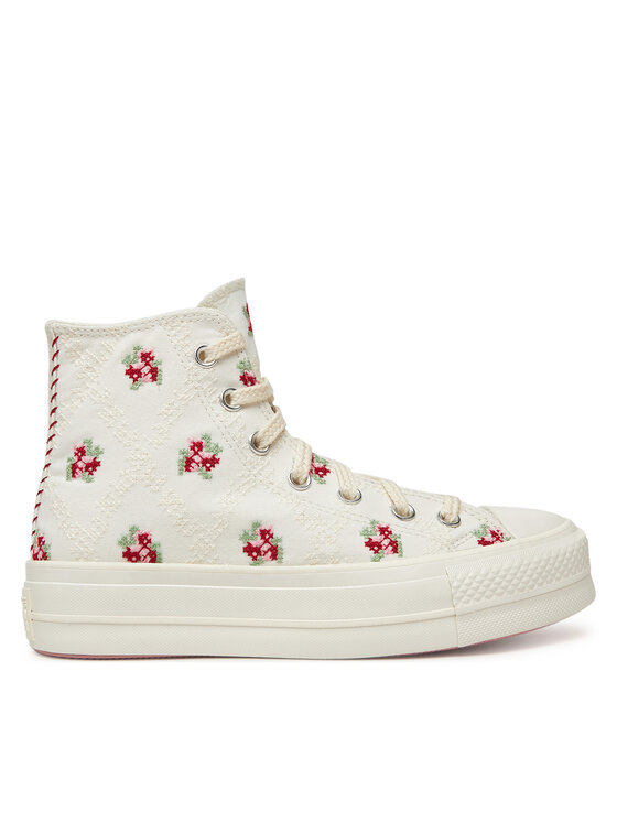 Снимка на Converse Кецове Chuck Taylor All Star Lift Platform Rose Cross Stitch A13659C Бял