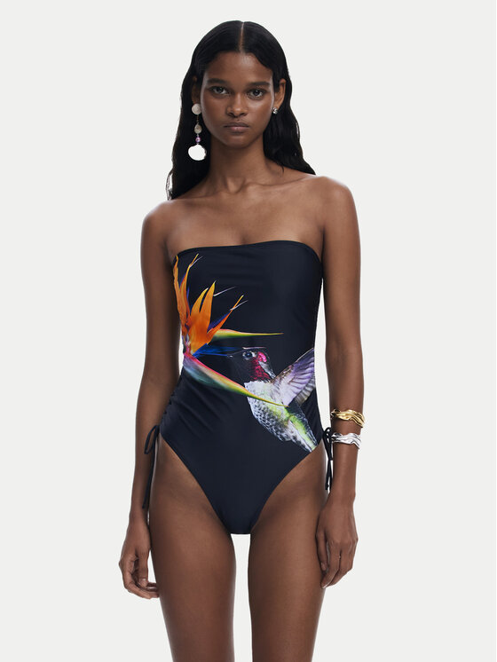 Снимка на Desigual Бански костюм Colibri 25SWMK10 Черен