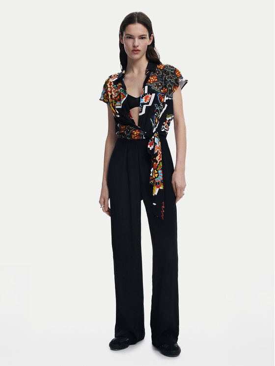 Снимка на Desigual Гащеризон Paisley 25SWPW20 Черен Regular Fit