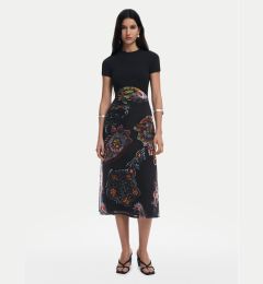 Снимка на Desigual Ежедневна рокля Paisley 25SWVK32 Черен Regular Fit