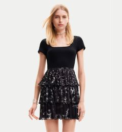Снимка на Desigual Ежедневна рокля San Francisco 24SWVK23 Черен Regular Fit