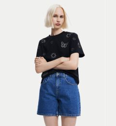 Снимка на Desigual Тишърт Tarot 24WWTK96 Черен Regular Fit