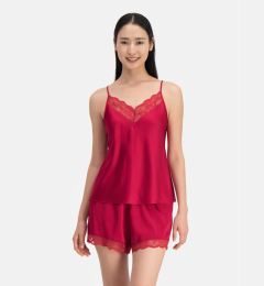Снимка на Dorina Тениска на пижама Pure Silk DCCA0001SK002 Червен Regular Fit
