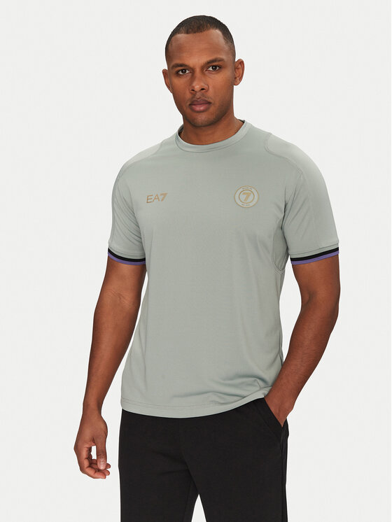 Снимка на EA7 Emporio Armani Тениска от техническо трико 7M000256 AF13537 U9024 Зелен Regular Fit