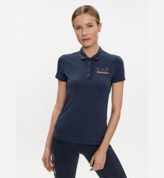 Снимка на EA7 Emporio Armani Тениска с яка и копчета 3DTF02 TJDQZ 1555 Тъмносин Regular Fit