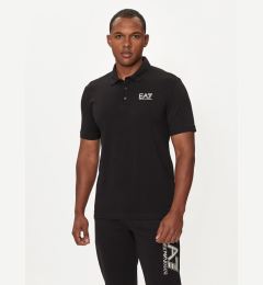 Снимка на EA7 Emporio Armani Тениска с яка и копчета 6DPF16 PJVQZ 1200 Черен Regular Fit