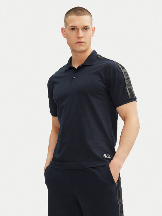Снимка на EA7 Emporio Armani Тениска с яка и копчета 7M000139 AF10375 UB102 Тъмносин Regular Fit