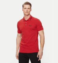 Снимка на EA7 Emporio Armani Тениска с яка и копчета 8NPF06 PJ04Z 1461 Червен Regular Fit