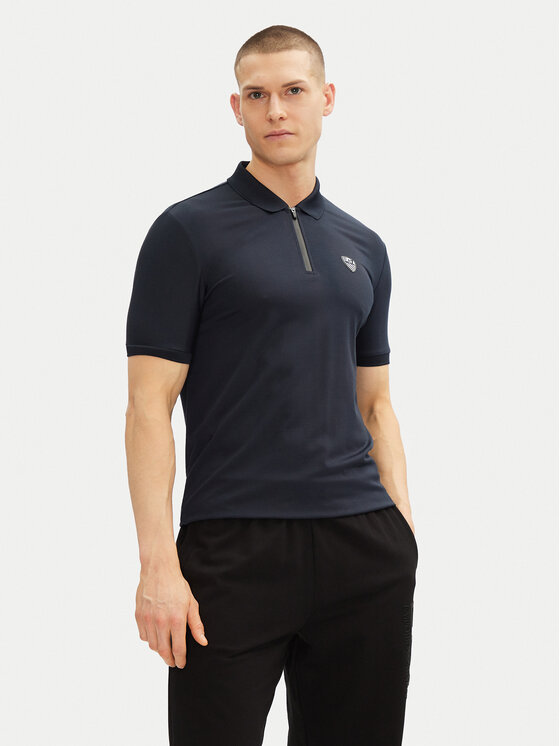 Снимка на EA7 Emporio Armani Тениска с яка и копчета 8NPF13 PJRGZ 1562 Тъмносин Regular Fit
