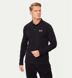Снимка на EA7 Emporio Armani Тениска с яка и копчета 8NPF15 PJVQZ 0208 Черен Regular Fit