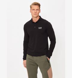 Снимка на EA7 Emporio Armani Тениска с яка и копчета 8NPF15 PJVQZ 1200 Черен Regular Fit