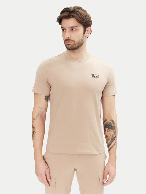 Снимка на EA7 Emporio Armani Тишърт 8NPT25 PJVPZ U6155 Бежов Regular Fit