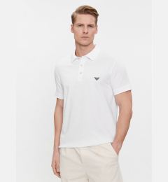 Снимка на Emporio Armani Underwear Тениска с яка и копчета 211804 4R461 00010 Бял Regular Fit