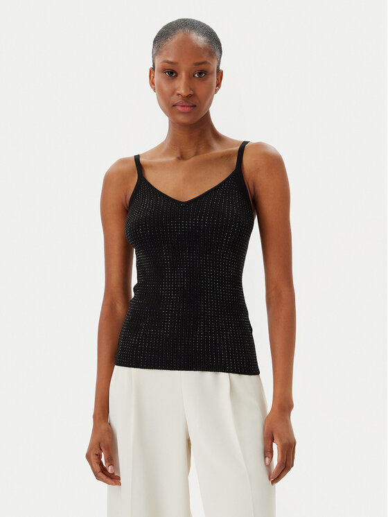 Снимка на Fracomina топ FR25ST4006K410J9 Черен Slim Fit