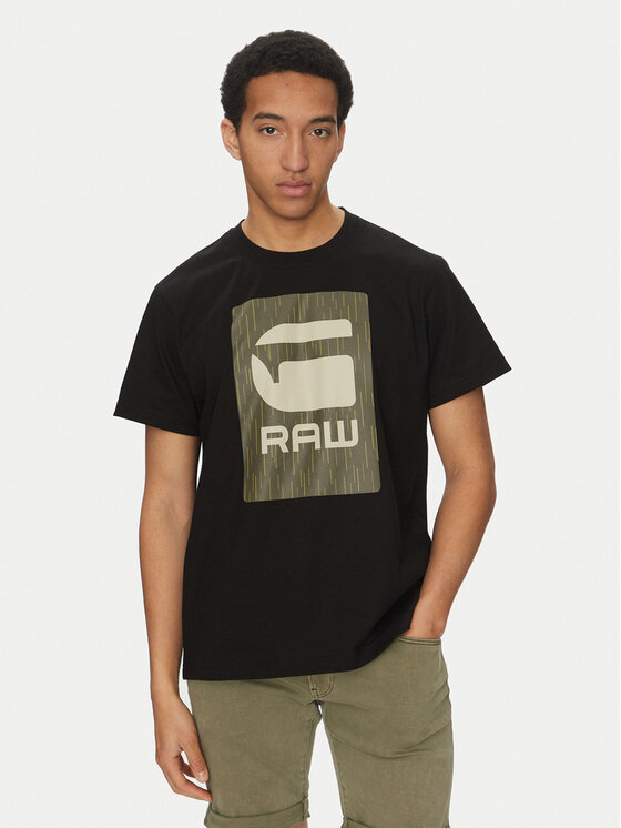 Снимка на G-Star Raw Тишърт Burger Box Rain D26478-C336 Черен Regular Fit