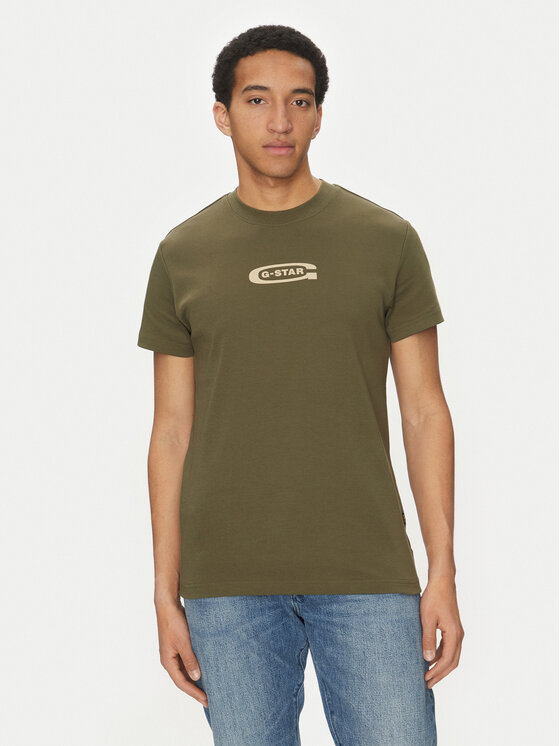 Снимка на G-Star Raw Тишърт Old Skool D25967-C812 110 Зелен Regular Fit