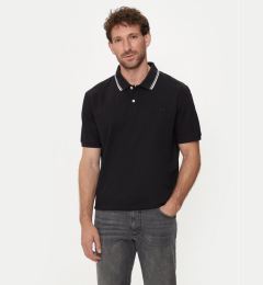 Снимка на Gant Тениска с яка и копчета Contrast 2013039 Черен Regular Fit