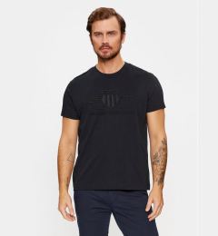 Снимка на Gant Тишърт Reg Tonal Shield Ss 2003140 Черен Regular Fit