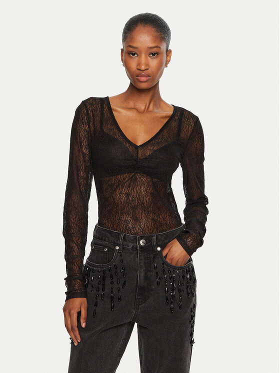 Снимка на Gestuz Боди Laila 10909443 Черен Slim Fit