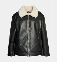 Снимка на Gina Tricot Яке от имитация на кожа 20499 Черен Regular Fit