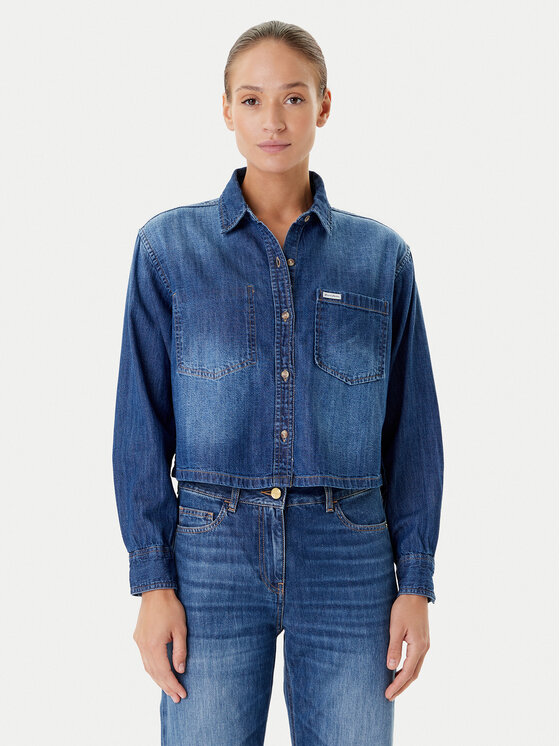 Снимка на Guess Jeans дънкова риза W5YH0D D5M8A Тъмносин Regular Fit