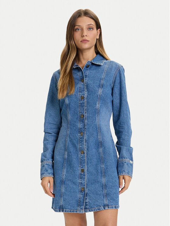 Снимка на Guess Jeans Дънкова рокля W5BK48 D5M48 Син Slim Fit