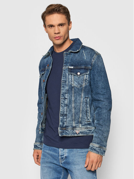 Снимка на Guess Дънково яке M1YXN1 D47II Тъмносин Regular Fit