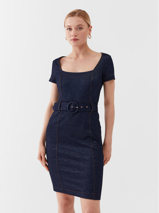 Снимка на Guess Ежедневна рокля W3YK70 KBU70 Тъмносин Bodycon Fit