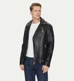 Снимка на Guess Кожено яке M2YL12 L0QN0 Черен Regular Fit