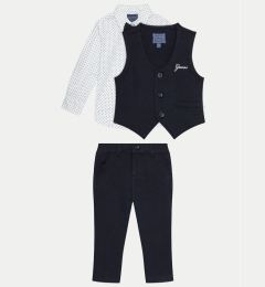 Снимка на Guess Комплект риза, елек и текстилен панталон N4BG02 KCKH0 Тъмносин Regular Fit