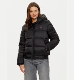 Снимка на Guess Пухено яке W4PL3M WH0J0 Черен Regular Fit