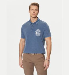 Снимка на Guess Тениска с яка и копчета M5RP10 KCMY0 Тъмносин Regular Fit