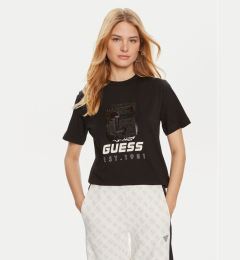 Снимка на Guess Тишърт Ines V4YI07 I3Z14 Черен Regular Fit