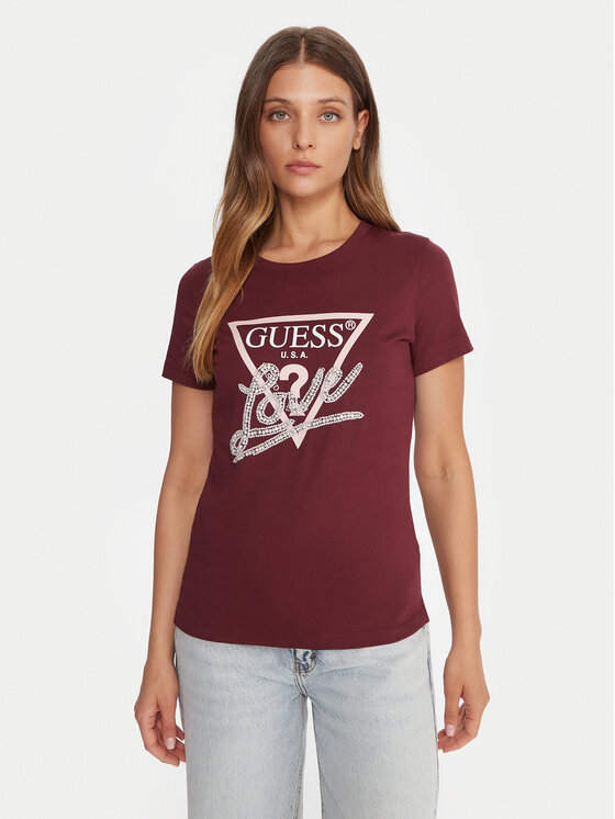 Снимка на Guess Тишърт W5YI40 I3Z14 Червен Regular Fit