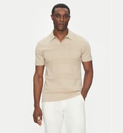Снимка на Hechter Paris Тениска с яка и копчета 65009 151808 Бежов Regular Fit