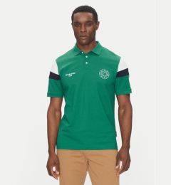 Снимка на Hechter Paris Тениска с яка и копчета Pique X-Tech 74026 151929 Зелен Regular Fit