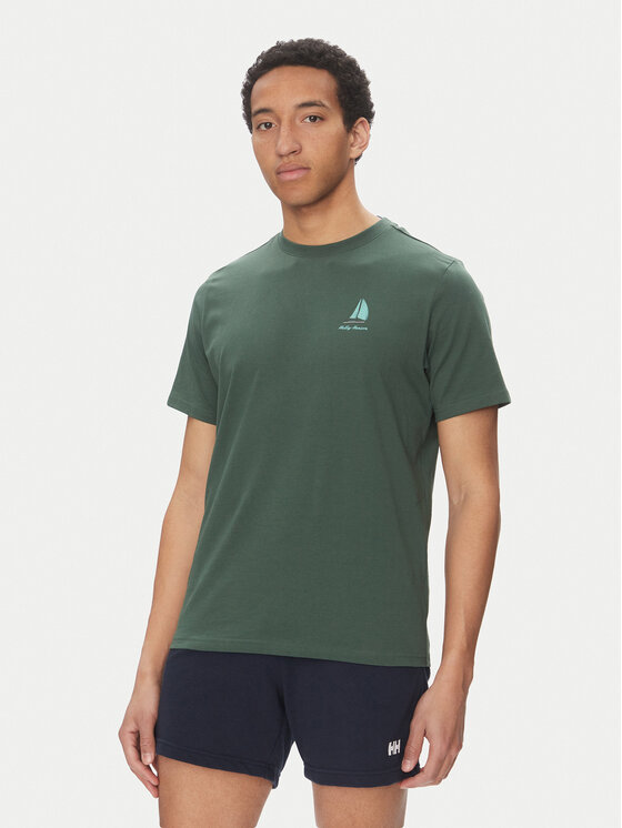 Снимка на Helly Hansen Тишърт Shoreline 54601 Зелен Regular Fit
