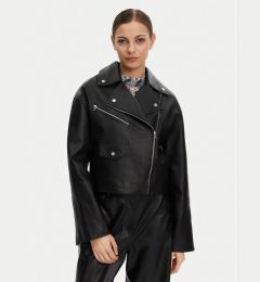 Снимка на HUGO Кожено тип рокерско яке Laridas 50533803 Черен Regular Fit