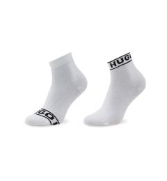 Снимка на Hugo Комплект 2 чифта дълги чорапи дамски Logo 50469291 Бял