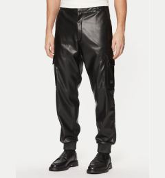 Снимка на HUGO Панталони от имитация на кожа Geza2511 50534827 Черен Regular Fit