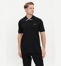 Снимка на Hugo Тениска с яка и копчета Dalomino 50511721 Черен Regular Fit