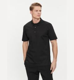 Снимка на Hugo Тениска с яка и копчета Deabono 50515269 Черен Regular Fit