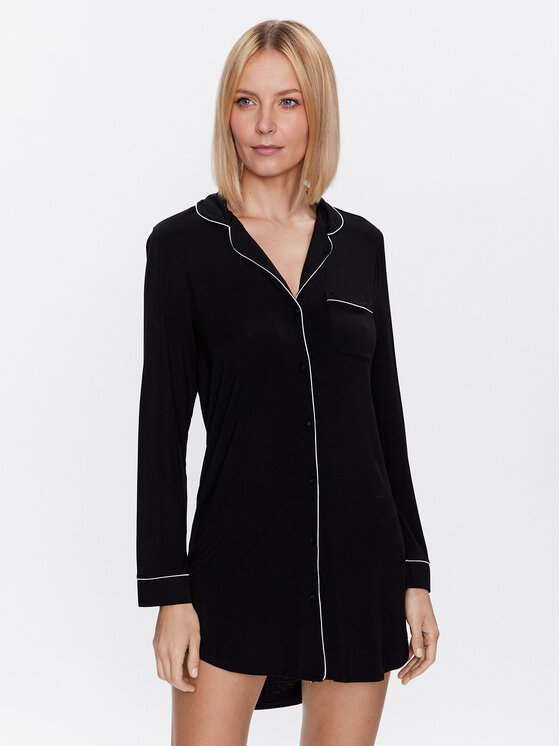 Снимка на Hunkemöller Нощница Shirtdress 201738 Черен Regular Fit