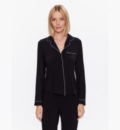 Снимка на Hunkemöller Тениска на пижама Jacket 201739 Черен Regular Fit