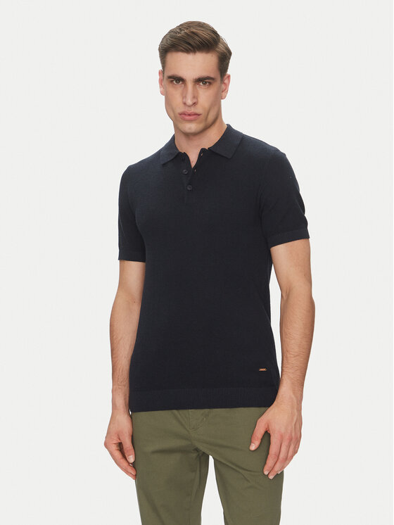 Снимка на INDICODE Тениска с яка и копчета Invorm 30-485 Тъмносин Regular Fit