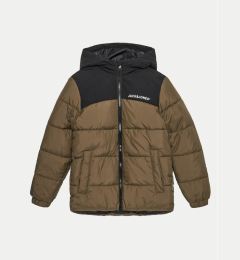 Снимка на Jack & Jones Junior Зимно яке Canteen BlockIing 12258878 Кафяв Regular Fit