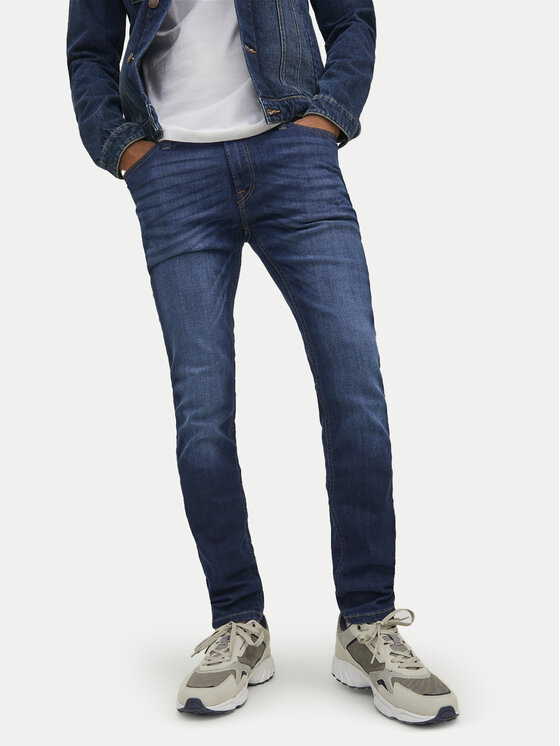 Снимка на Jack & Jones Дънки Liam 12110056 Тъмносин Skinny Fit