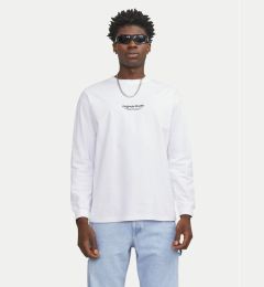 Снимка на Jack & Jones Тениска с дълъг ръкав Vesterbro 12251775 Бял Loose Fit