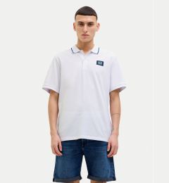 Снимка на Jack & Jones Тениска с яка и копчета Hudson 12269238 Бял Regular Fit