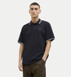 Снимка на Jack & Jones Тениска с яка и копчета Pacer 12273303 Черен Regular Fit